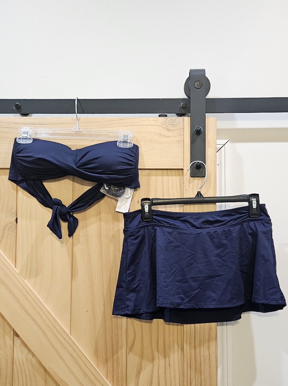 NWT | Anne Cole Navy Blue Bikini Skirt Swim Set | Small